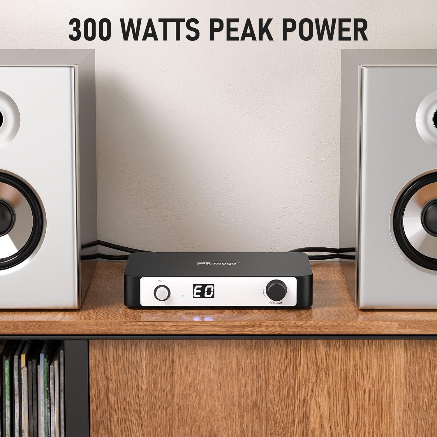 Facmogu M9 Stereo Audio Amplifier, 300W Home 2 Channel Wireless Bluetooth 5.0 Power Amp w/24V Adapter, TPA3255 300W x 2 Class D Stereo Digital Amplifier with DSP for Wired Speakers, Home Audio System - Image 3