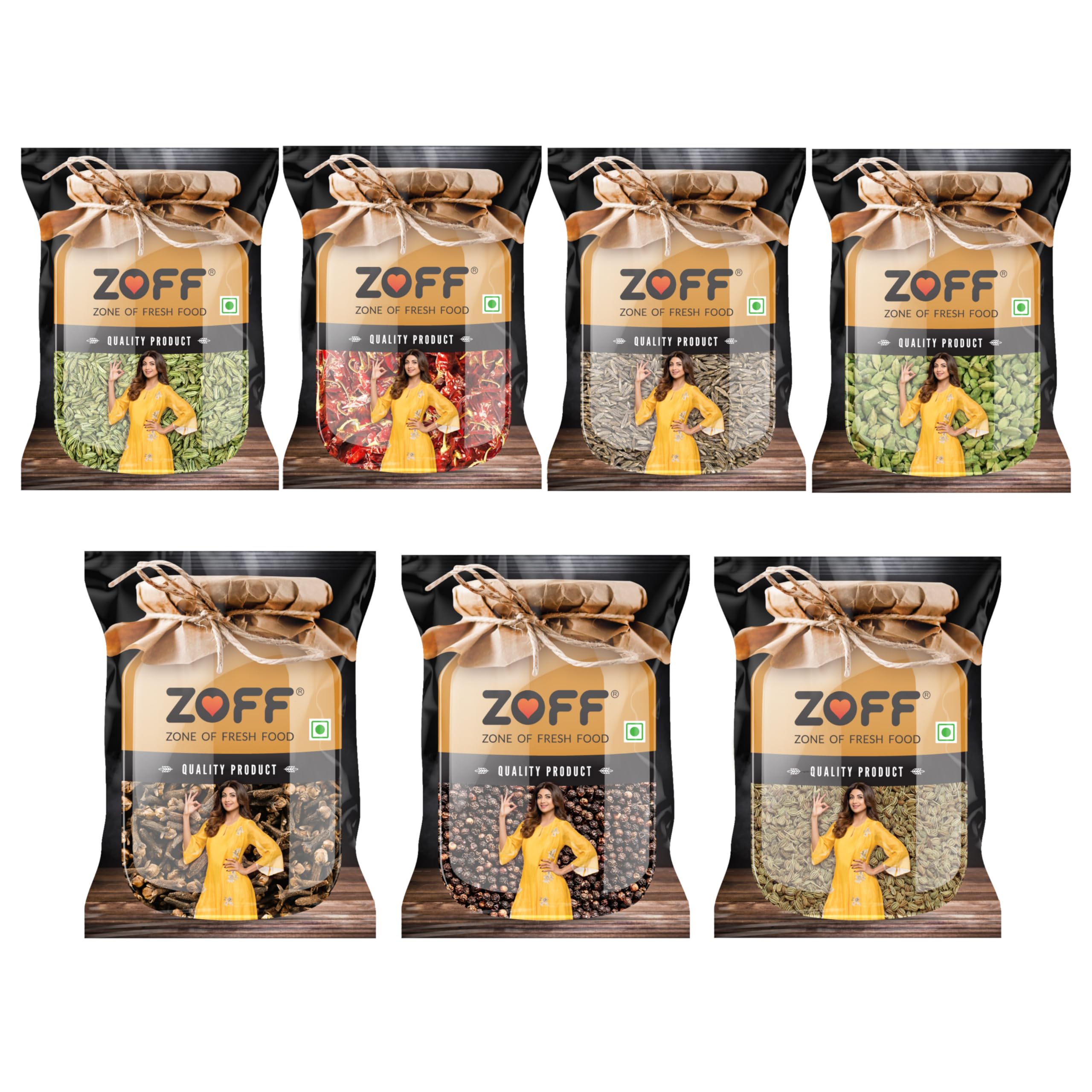 ZOFF Essential Whole Spices Collection: 7 Varieties | Net weight 425gm (B0CJP4S2T7) Amazon Price History, Amazon Price Tracker