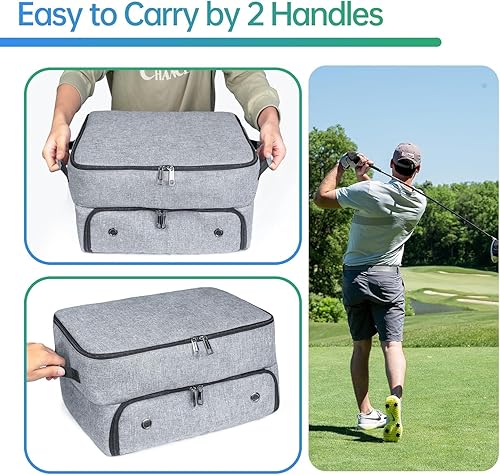 Miniatura 4 de ELLESTAZ - Organizador de maletero de golf, organizador de golf de 2 capas con compartimento ventilado para 2 pares de zapatos, casillero de