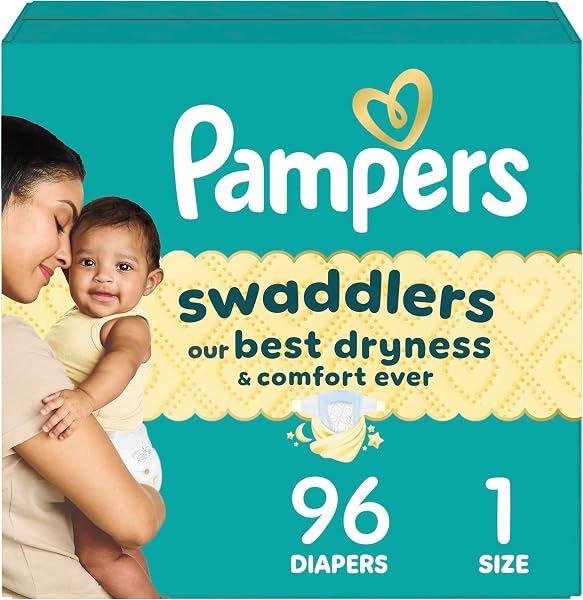 Pampers Swaddlers Size 1 Disposable Diapers 96 Count