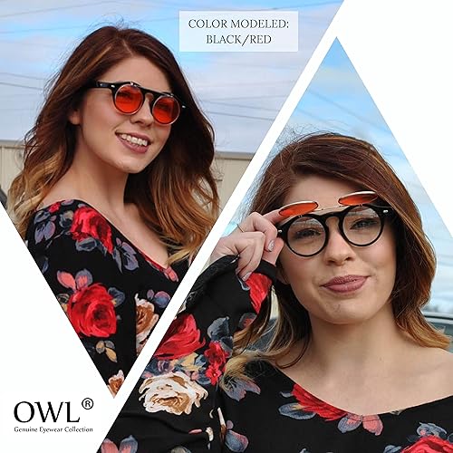 Miniatura 5 de OWL Gafas de sol retro retro retro con estilo ahumado y lente marrón