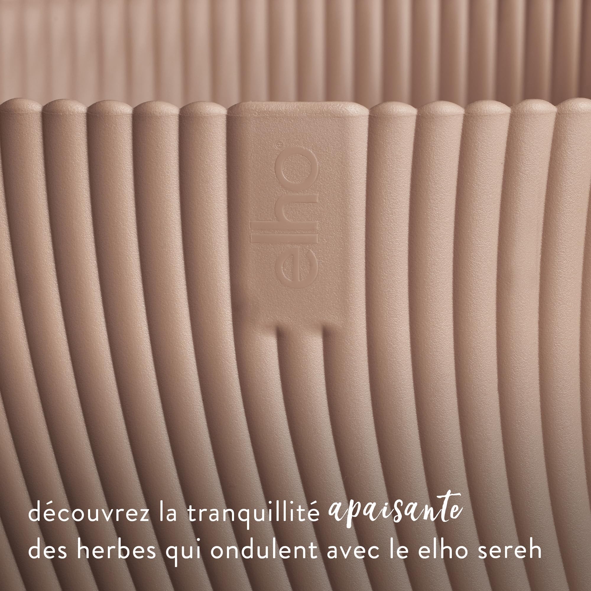 Elho Sereh Round 30 - Pot de Fleur - Interieur & Extérieur - Plastique 100% Recyclé - Ø 29.5 x H 25.3 cm - Cool Clay