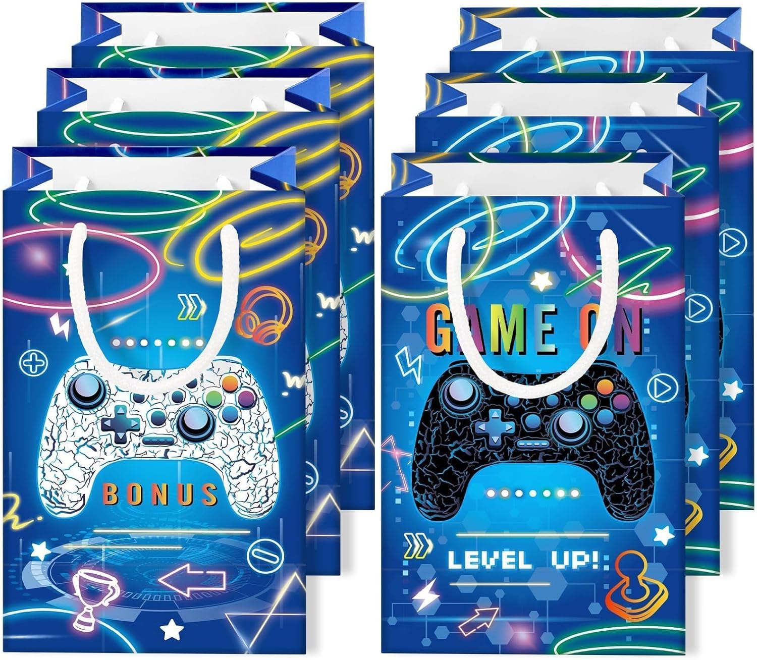 WERNNSAI 16 PCS Video Game Party Favors Bags – Game Birthday Party Goodie Bags for Kids Boys Gamer Gift Bags with Handle Game On Loot Goody Candy Treat Bags Game Theme Party Supplies Decorations WERNNSAI 16 PCS Video Game Party Favors Bags – Game Birthday Party Goodie Bags for Kids Boys Gamer Gift Bags with Handle Game On Loot Goody Candy Treat Bags Game Theme Party Supplies Decorations