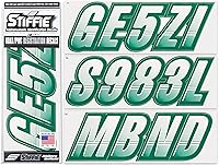Vista 46 de Stiffie Techtron Vino/Negro 7,6 cm Adhesivos para Registro de Barcos y Motos Acuáticas • Pegatinas de Números y Letras