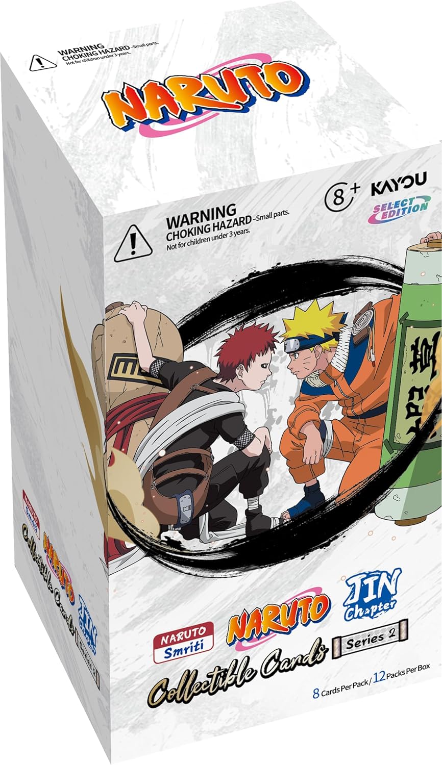 KAYOU Naruto Smriti Collectible Card, Chapter Jin English Series 2, Display Box, 12 Blister Packs with Promo Card