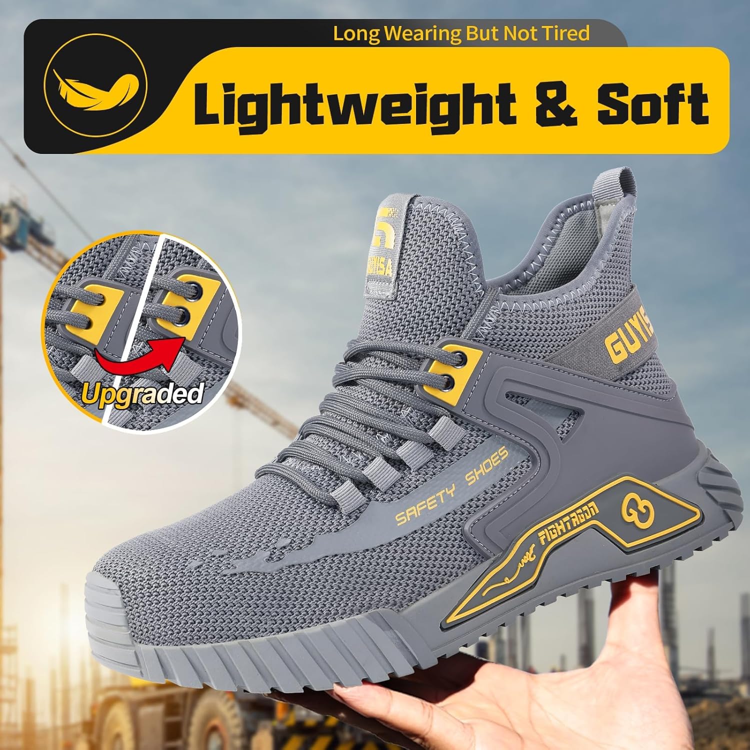 Steel Toe Shoes for Men Work Safety Industrial Protective Men’s Work Shoes for Construction Comfortable Lightweight Warehouse Factory - Image 5