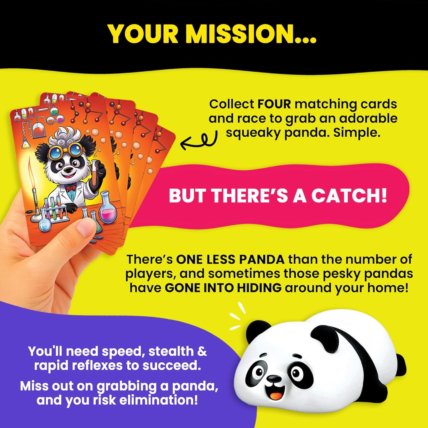 Pandamonium - Chaos Has Never Been This Cute! | The Hilarious Action-Packed Family Party Game for Kids, Teens and Adults | A Scavenger Hunt Card & Board Game for Ages 5+, 3-8 Players image 5 of 7 B0FFTHS6RL