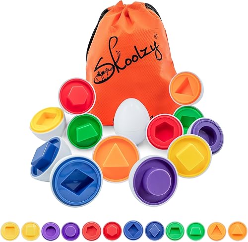 Skoolzy - Rompecabezas con forma de huevos de juguete para niños