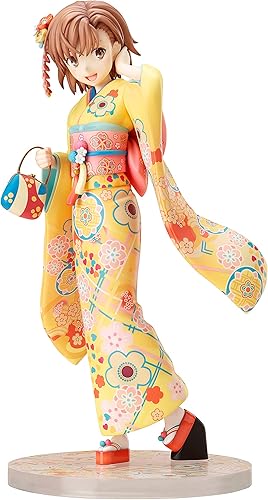 Furyu A Certain Scientific Railgun T Mikoto Mikasa (Furisode Version) Figura de PVC a escala 17, multicolor, 8 pulgadas