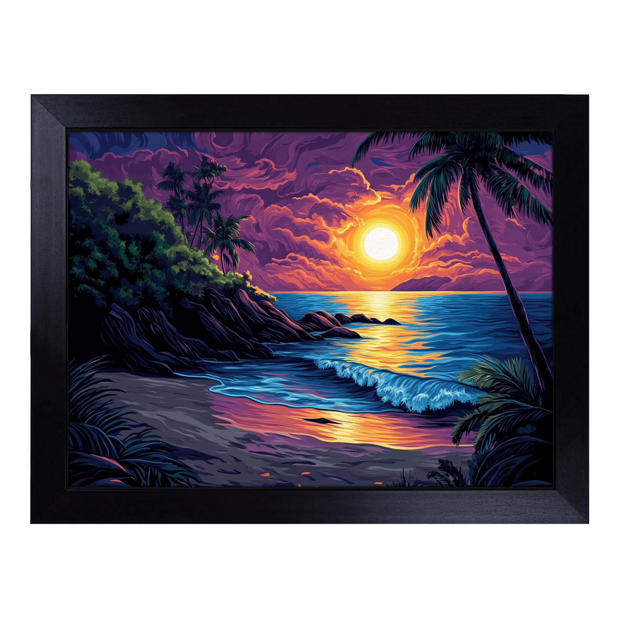Beach Sunset | Lap Tray with Padded Cushion, Portable Surface with Bean Bag Base, Perfect Surface for Working, Crafting, TV Eating and Laptop Use