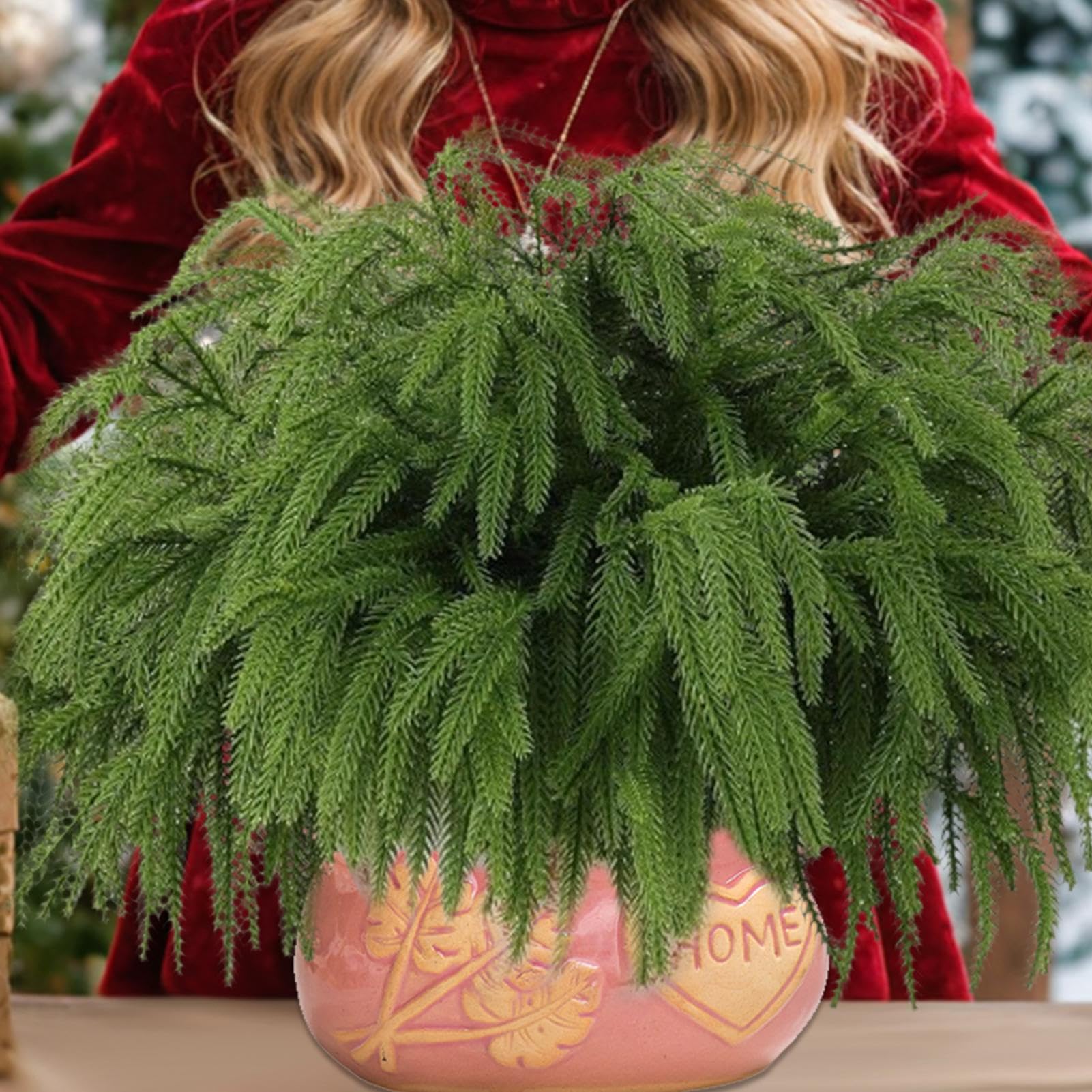 Künstlicher Tannen- und Kiefernzweig Realistische Festliche | Realistischer künstlicher Weihnachtszweig für vielseitige Bastelarbeiten im Innenbereich