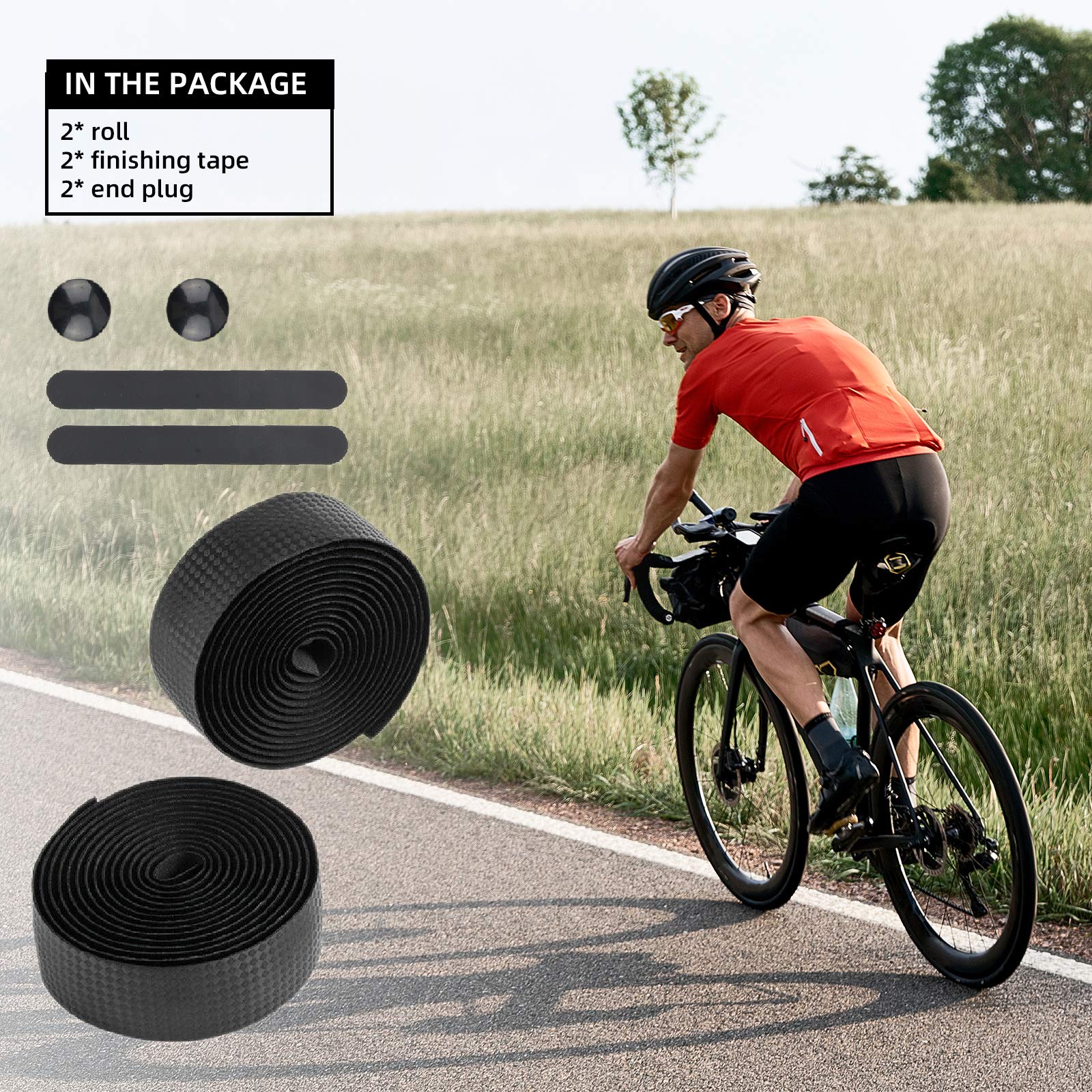 2 Bandes De Guidon En Mousse EVA Antidérapantes – 200 Cm X 3 Cm – Confort Et Absorption Des Chocs Pour Vélo