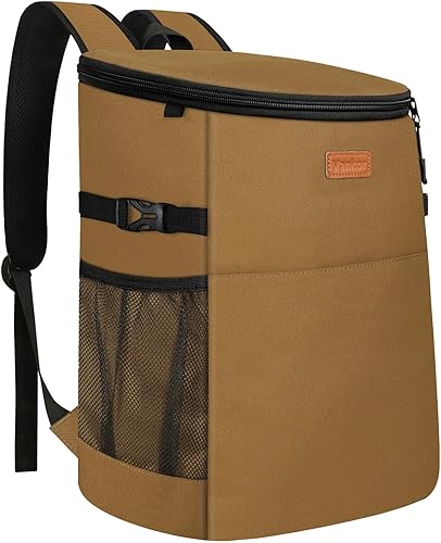 Mochila enfriadora de campamento de 30 latas, suave mochila enfriadora aislada a prueba de fugas, bolsa de viaje impermeable para almuerzo, picnic,