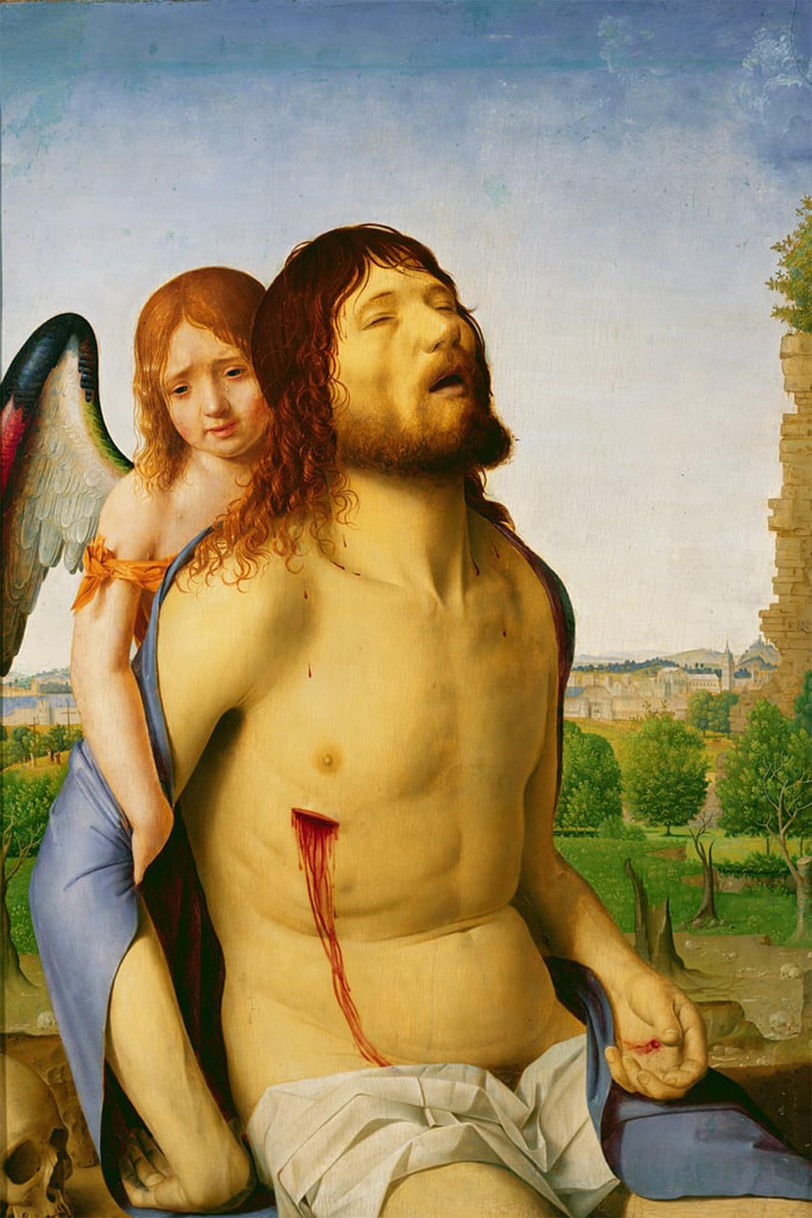 POSTERIIk Famous Print Pop Art Wall Art Graffiti the Dead Christ Supported by Antonello Da Messina Art Prints for Home Decor 60x90cm