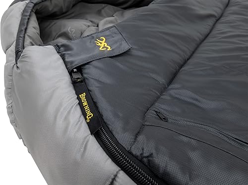 Miniatura 3 de Browning McKinley - Saco de dormir 0  Rectángulo con capucha aislante de gran tamaño fabricado con exterior Ripstop y forro de poliéster cepillado,