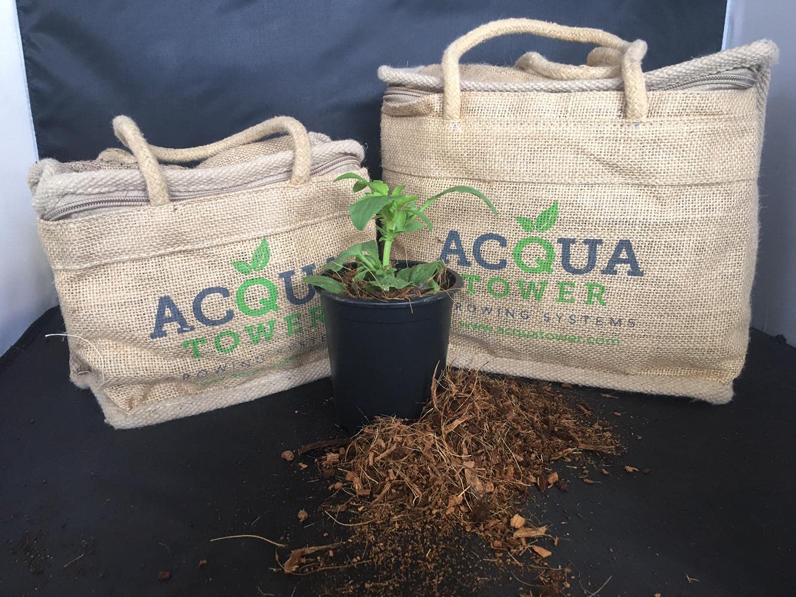 Coconut Coir, Peat-Free Garden Compost, 8 Litres in Convenient Re-usable Hessian Bag, Garden Compost, Premium Quality Growing Media