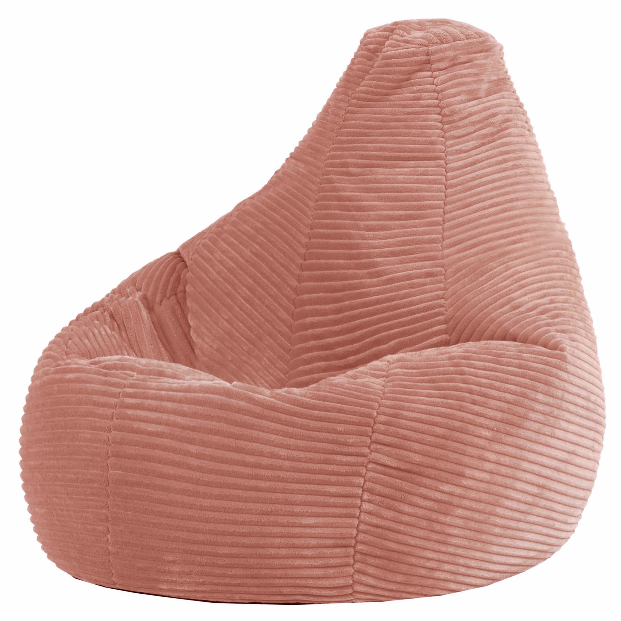 icon Dalton Kids Bean Bag, Dawn Pink, Cord Kids Bean Bag Chair with Filling Included for Girls and Boys, Childrens Chair, Beanbags for Children, Playroom Décor, Bedroom Accessories