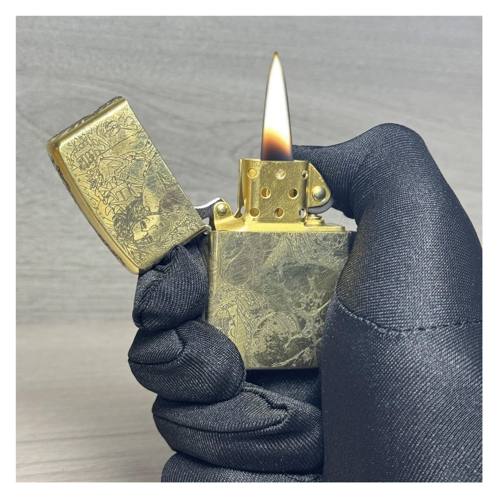 Briquet tempête au kérosène - Design portable vintage - Rechargeable - Pour homme