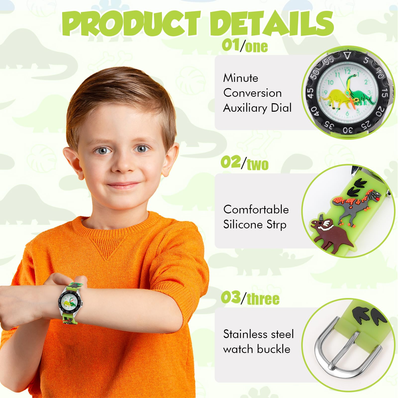 Cartoon Watch for Boys Reloj para Niños, Reloj de Pulsera Multifunción,Relojes para Niñas Niños de 3 a 12 años,Regalo para Hijos y Sobrinos