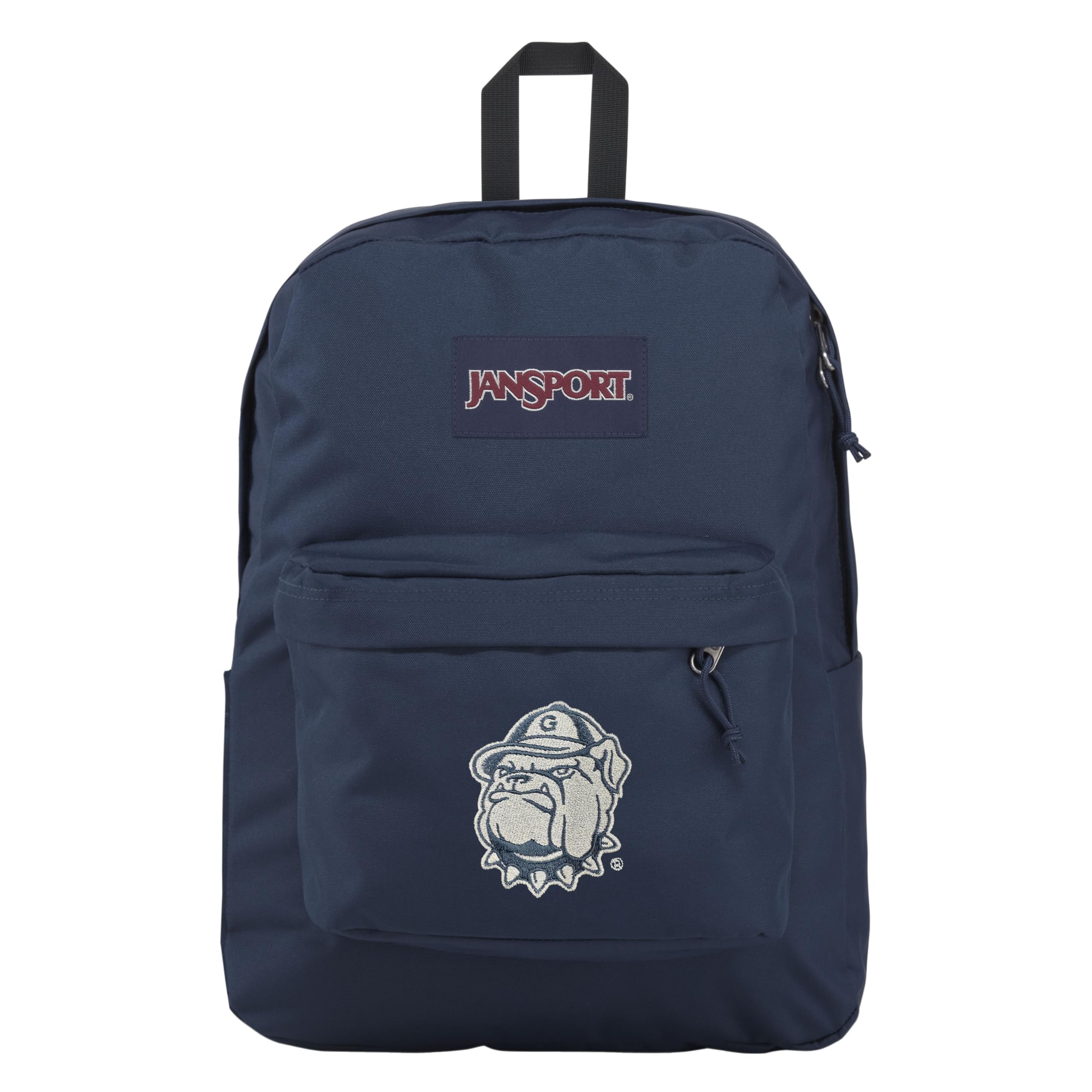 JanSport NCAA Officially Licensed Backpack, Georgetown Hoyas, Superbreak Plus with Padded 15'' Laptop Sleeve, Spacious Computer Bag for Men &amp; Women, Durable Daypack with Bottle Pocket, Navy