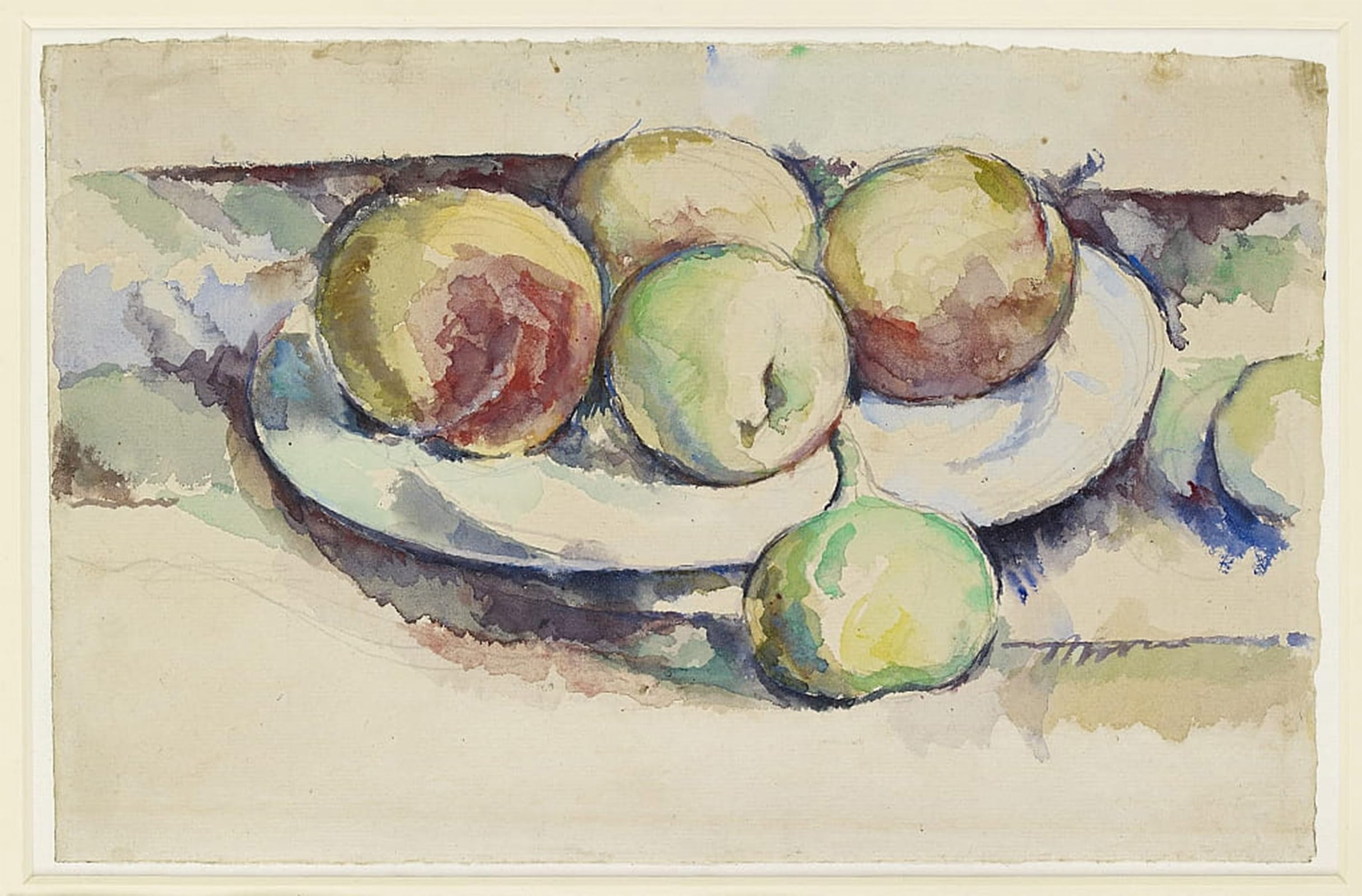 POSTERIIk Famous Modern Artwork Art Mural Still Life of Peaches and Figs by Paul Cézanne Oil Paintings Pictures for Home Decor 60x90cm