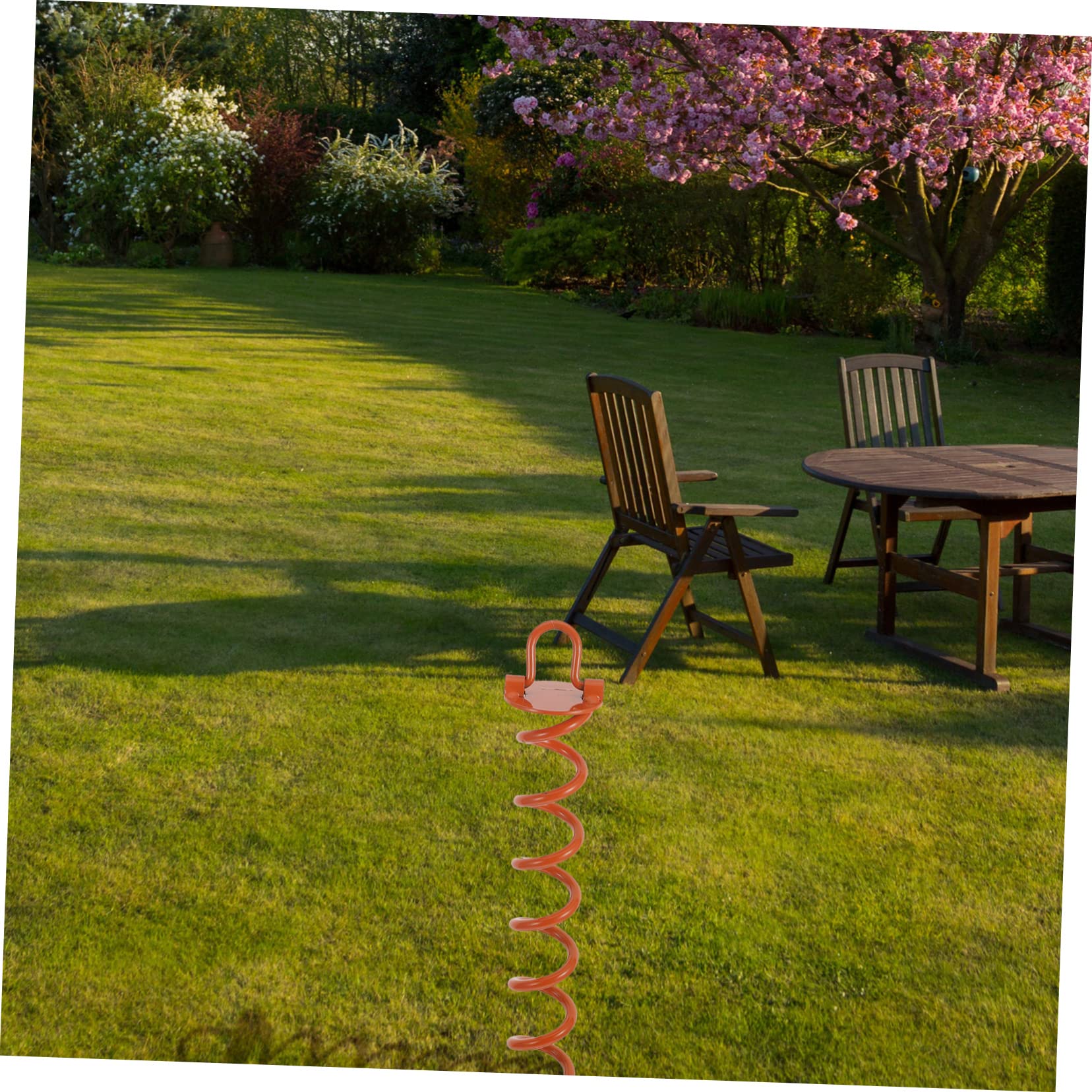 Kisangel 1Pc Outdoor Spiral Nail Ground Peg Versatile Fixator for Tents Trampolines and Awnings Heavy Duty Stake for Secure Landscaping and Camping Use