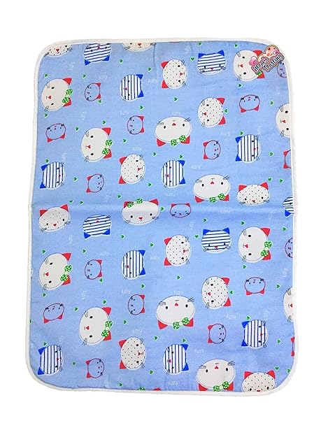 Moms Darling Baby Bed Protector Waterproof Cotton Sheets, Urine Mattress Protector Sheets, Baby Diaper/Nappy/Langot Changing Sheets. 0-12 Months.Pack of 1 Piece-5 (Length: 92 cm & BREADTH : 61 cm)