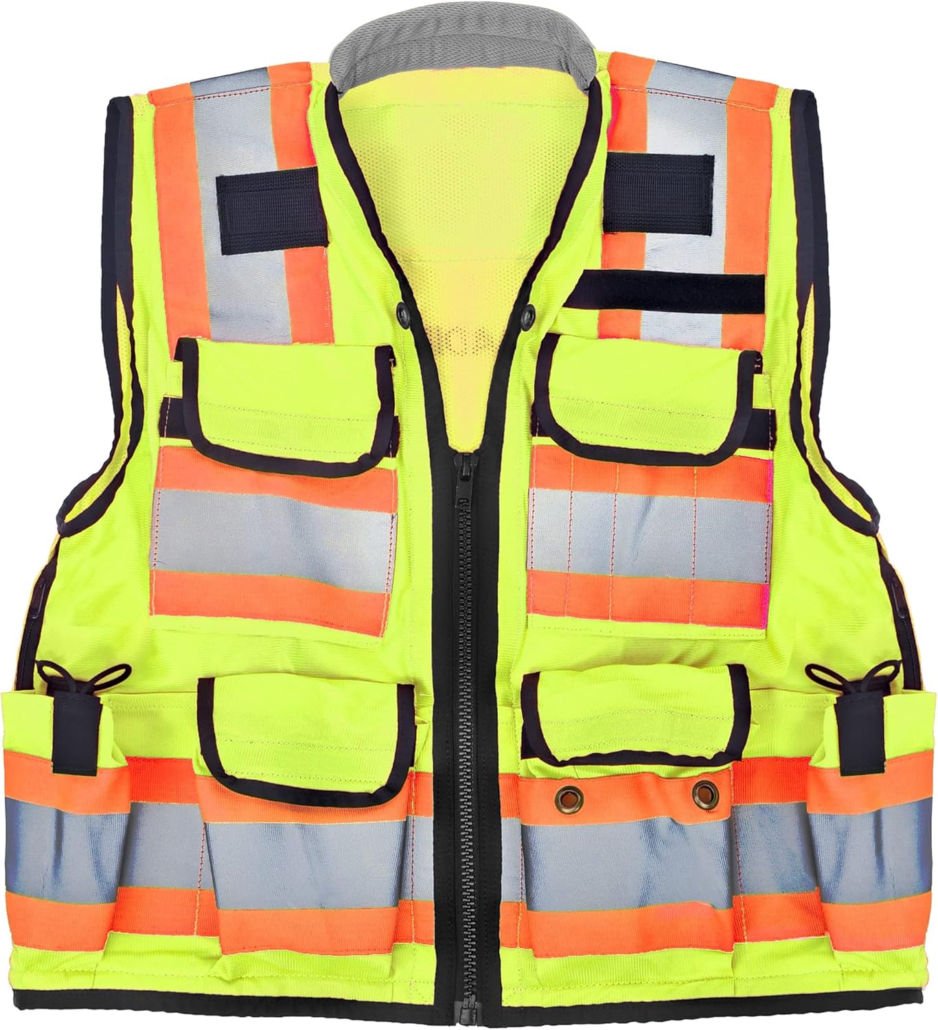AdirPro Surveyor Safety Vest with Pockets - High visibility Reflective Construction Vest