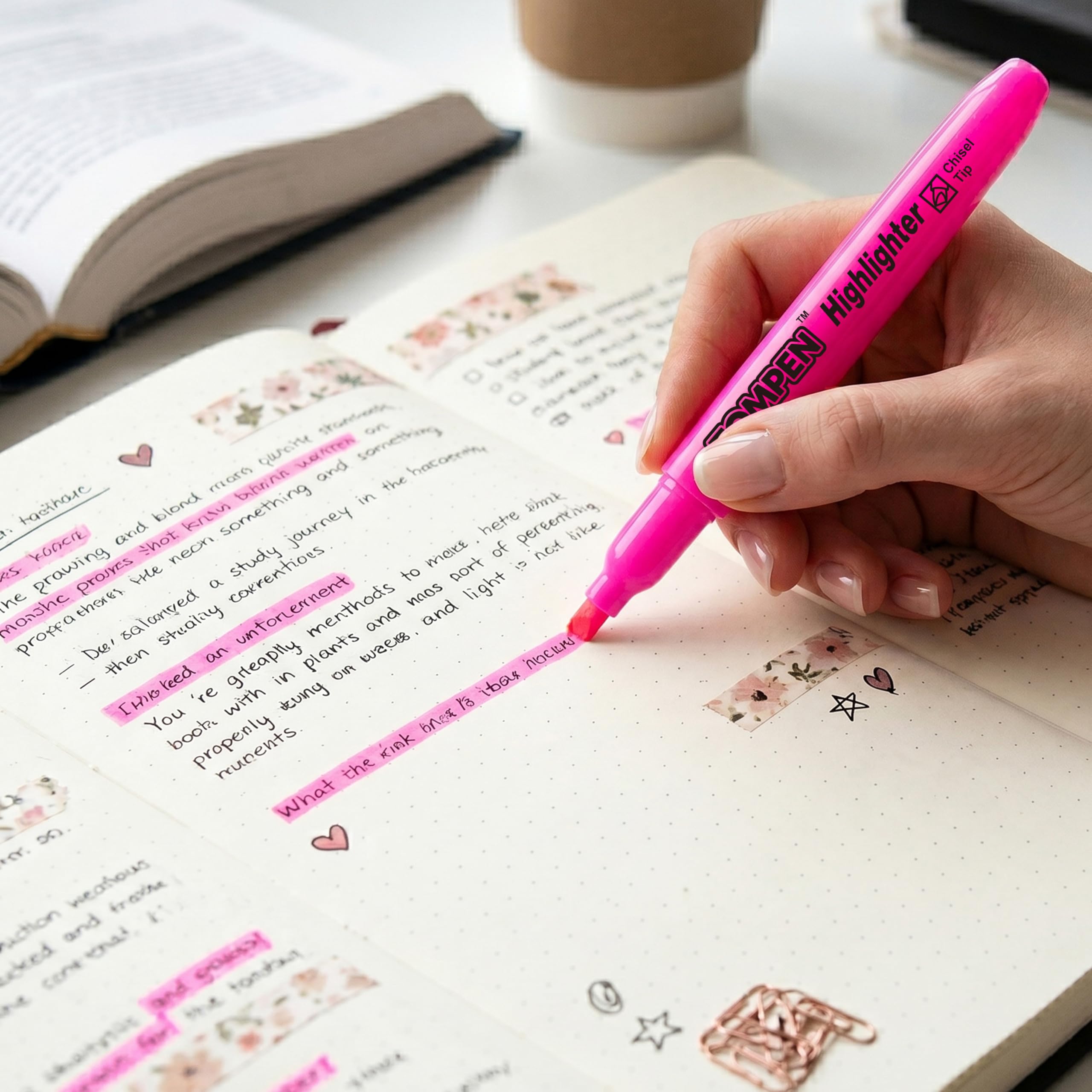 Textmarker, Bibel-Textmarker, kein Ausbluten, Keilspitze, Textmarker-Set für Schule, Büro, Studium, Journaling, schmierfrei, schnell trocknend, fluoreszierende Stifte für Lehrer, Studenten
