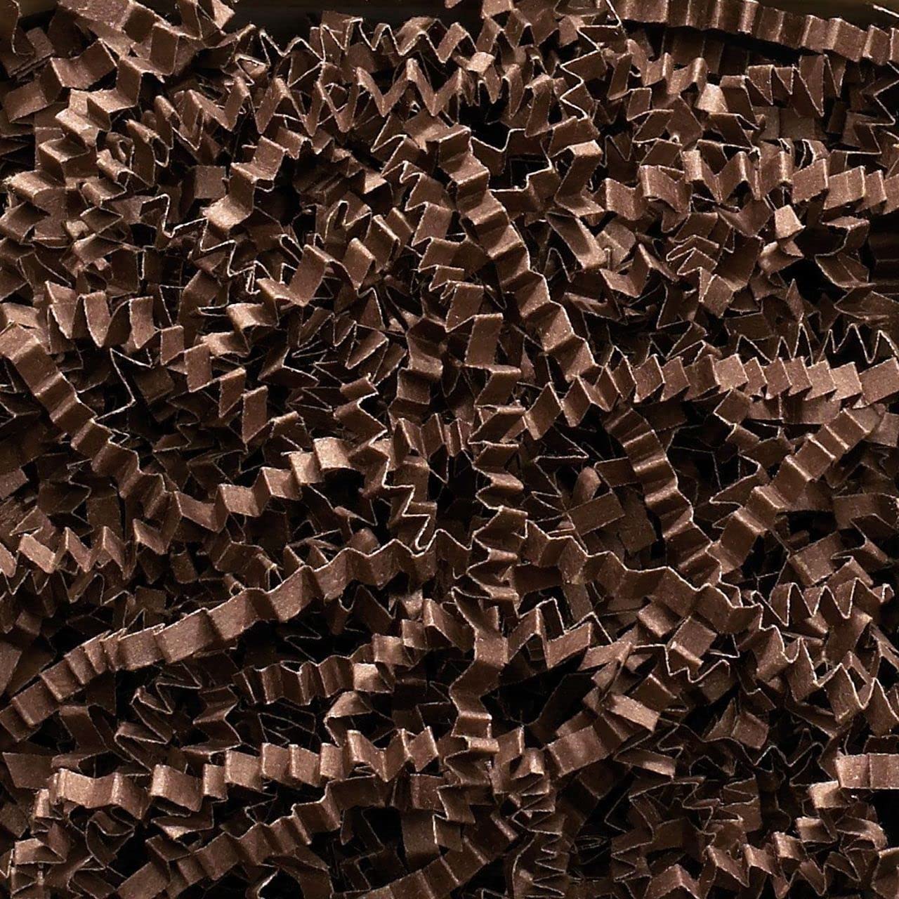 Box.it.pack.it Shredded Crinkle ZigZag Kraft Paper, Chocolate, 200g โ image 1