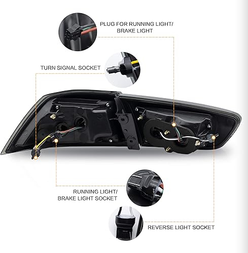 Miniatura 7 de VLAND Conjunto de luces traseras para Mitsubishi Lancer y EVO X 2008-2021 (no para Sportbacksfortisio), lámpara trasera con animación Starup, DRL,