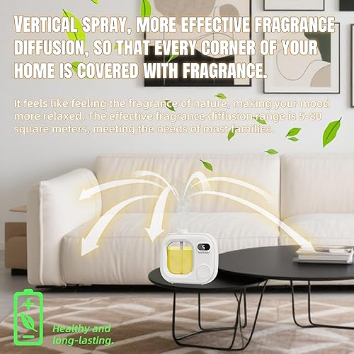 Miniatura 8 de Difusor de aceite esencial sin agua, portátil, inalámbrico, máquina de aroma de aromaterapia para el hogar, oficina, coche, habitación grande,