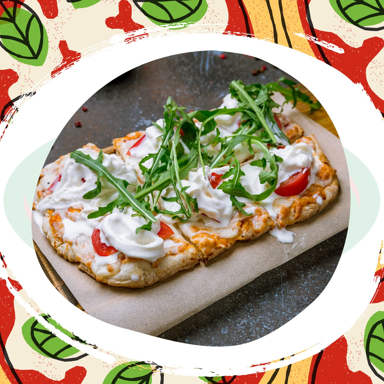 Valle del Crati Boîte de Pinsa avec 8 bases de Pinsa précuites et sauce tomate | Pinsa prêt en 5 minutes, Levain long, Produit en Calabre, 250g Artisan Pinsa Bases env.