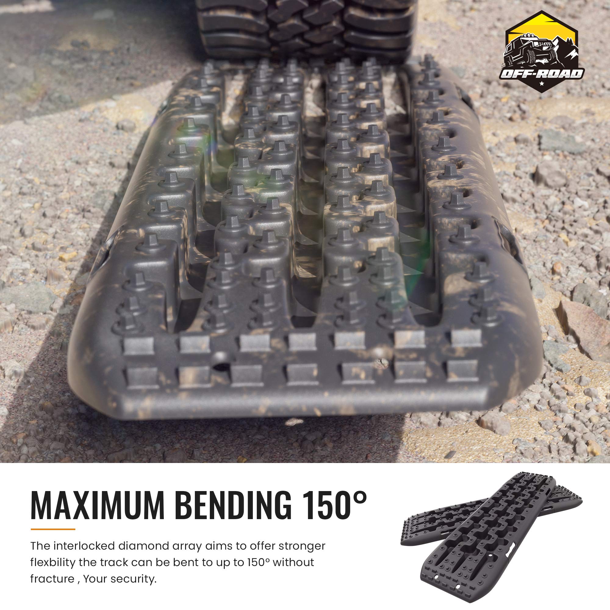 ORCISH Recovery Traction Boards Tracks Tire Ladder for Sand Snow Mud