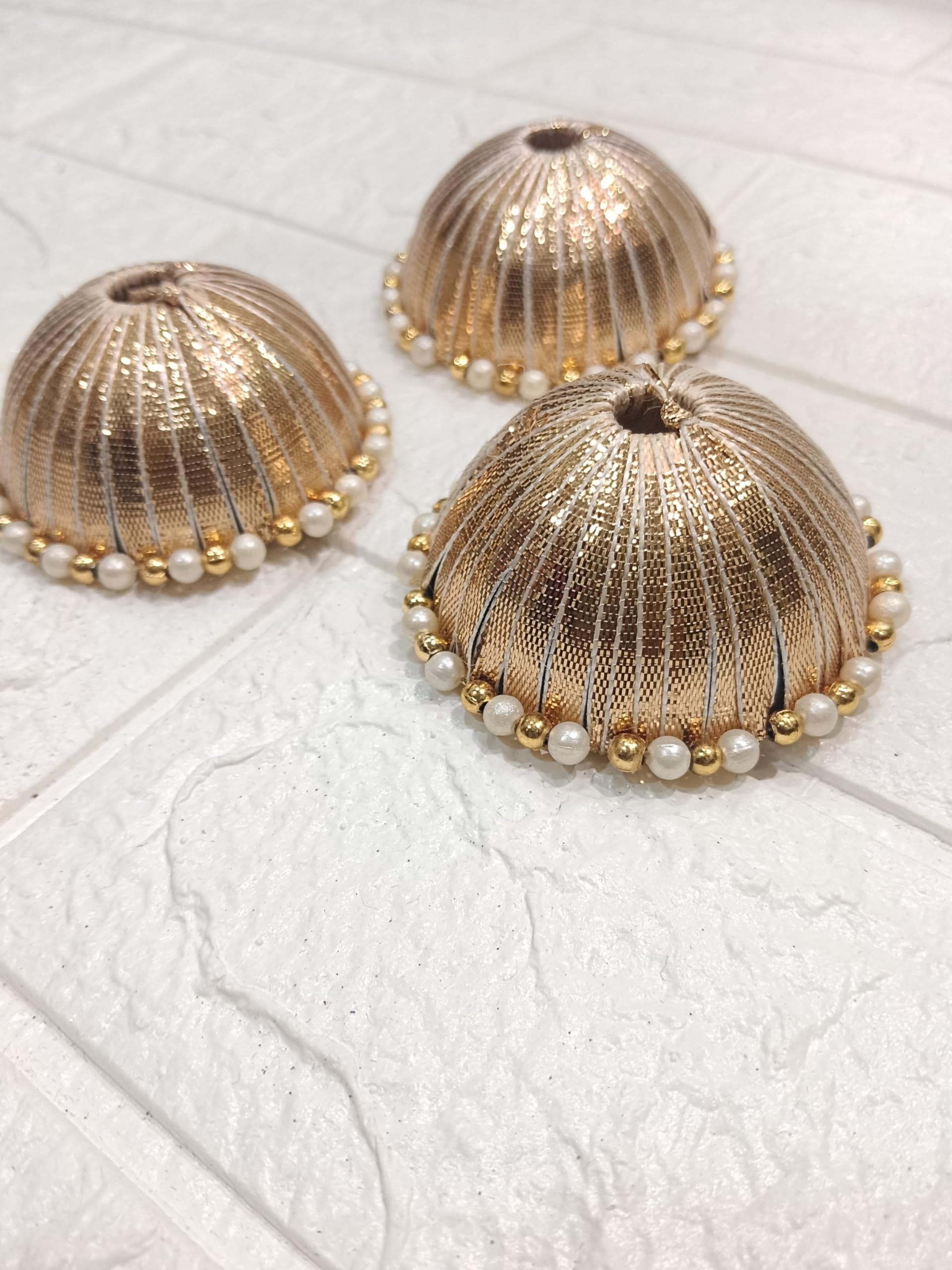 Nutts Art & Craft Handmade Golden Gota Ball Items (Gota (Pack of 10))-image-48