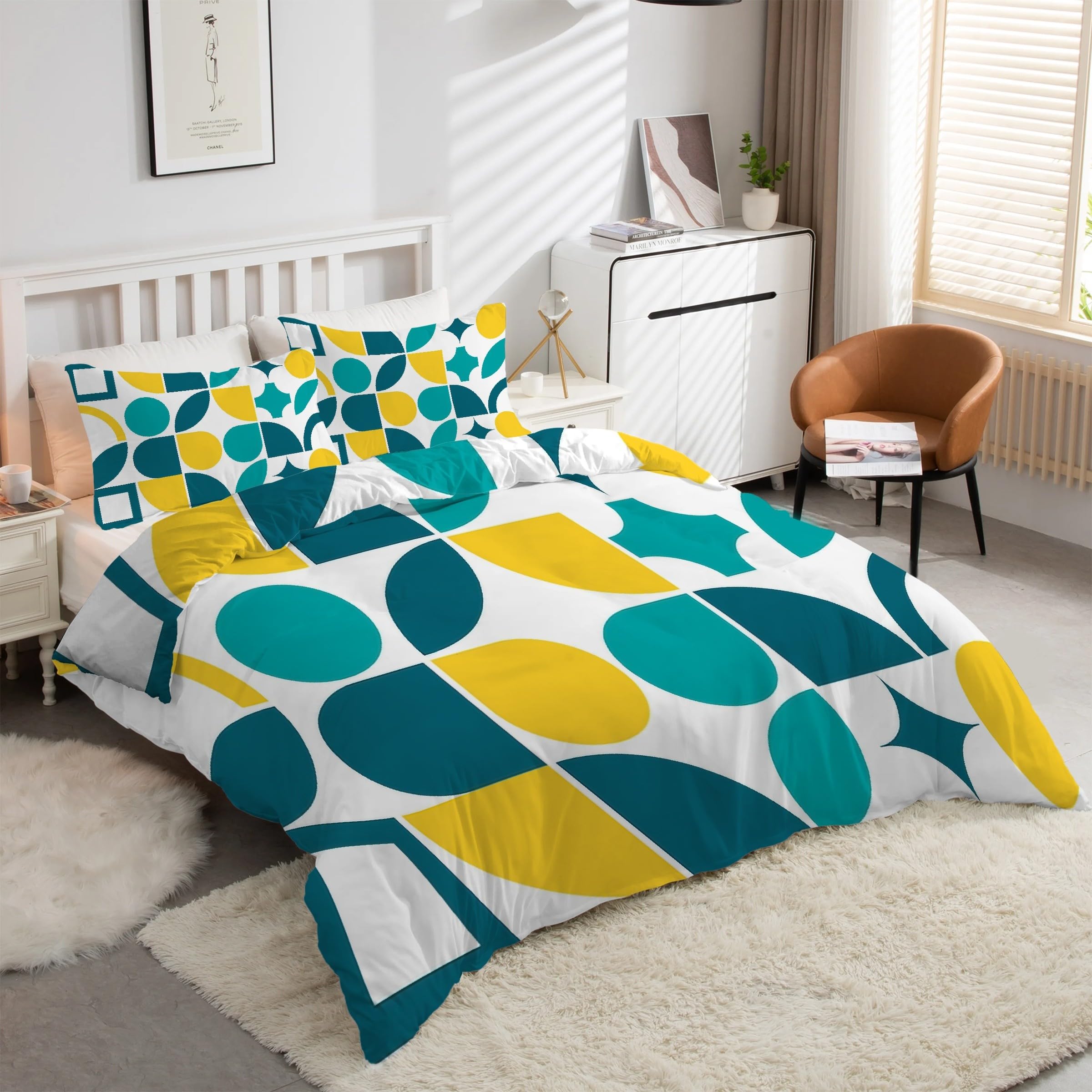 Housse de couette 240 x 260 douce en microfibre avec fermeture éclair