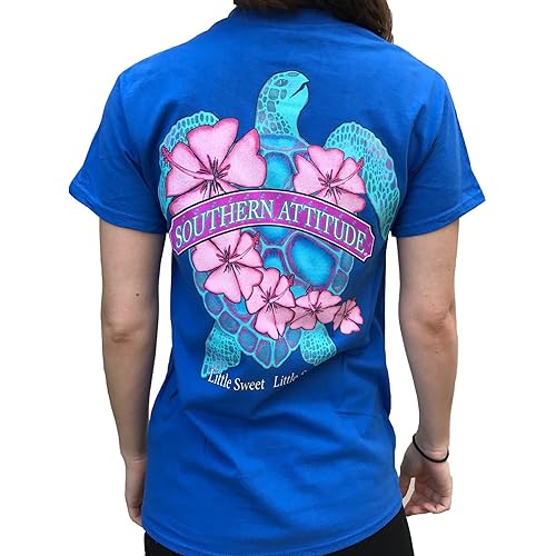 Southern Attitude Salty Anchor Navy Blue Preppy Short Sleeve Shirt