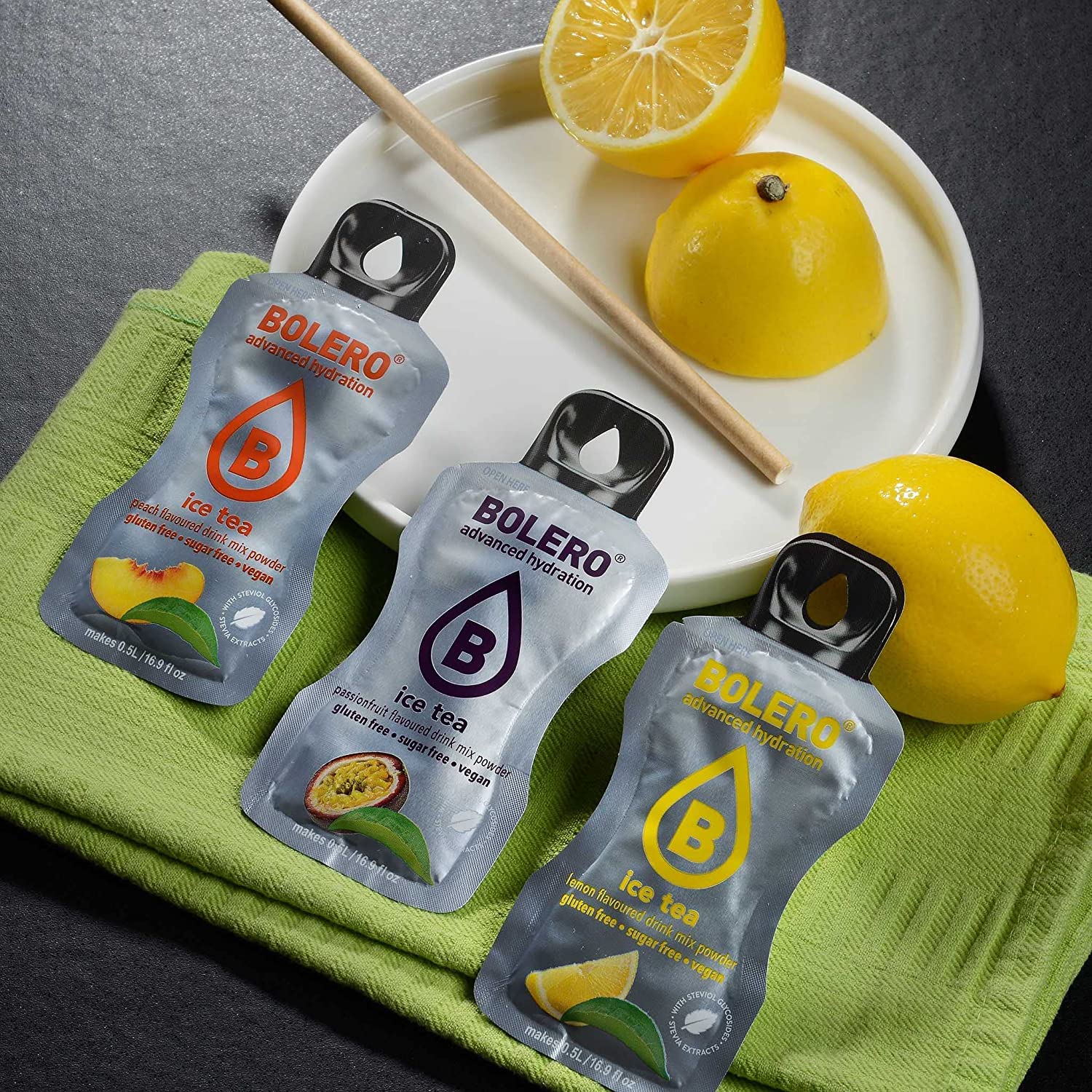 Bolero boissons MIX STICKS 74x3g I rafraîchissante en poudre sans sucre édulcorée à la stévia | pour diabétiques et sportifs | hypocalorique à la vitamine C