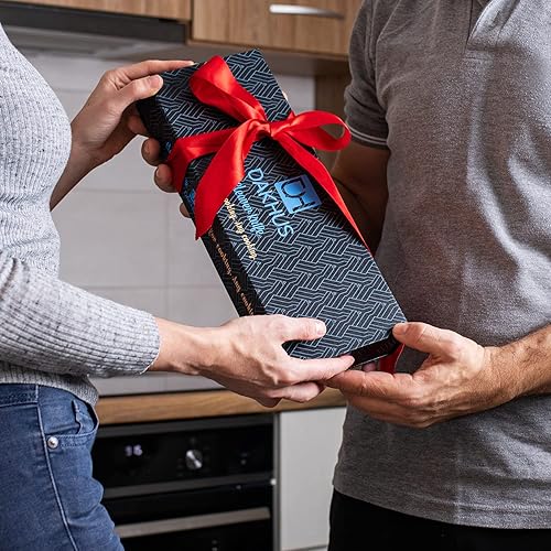 Miniatura 8 de Dakhus Cuchilla de carne cuchillo de cocina para cortar acero inoxidable cortar cortar en cubos mango cómodo carnicero afilado  funda  afilador 3 x