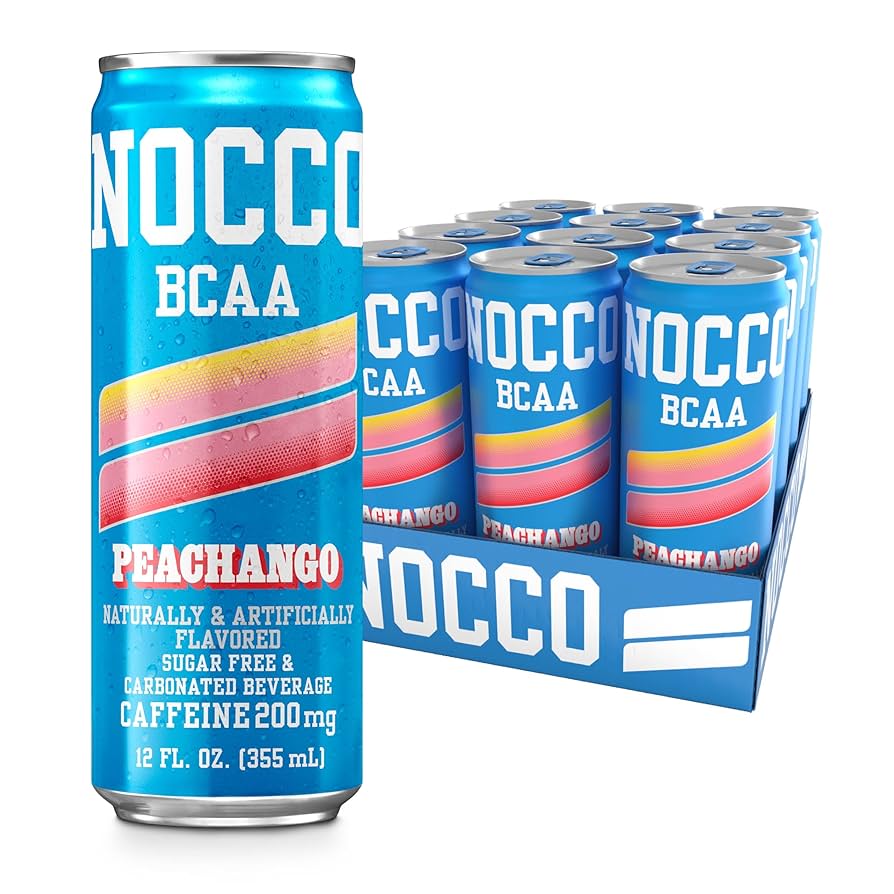 nocco❁ Amazon.com : NOCCO BCAA Energy Drink PEACHANGO - 12 Fl Oz