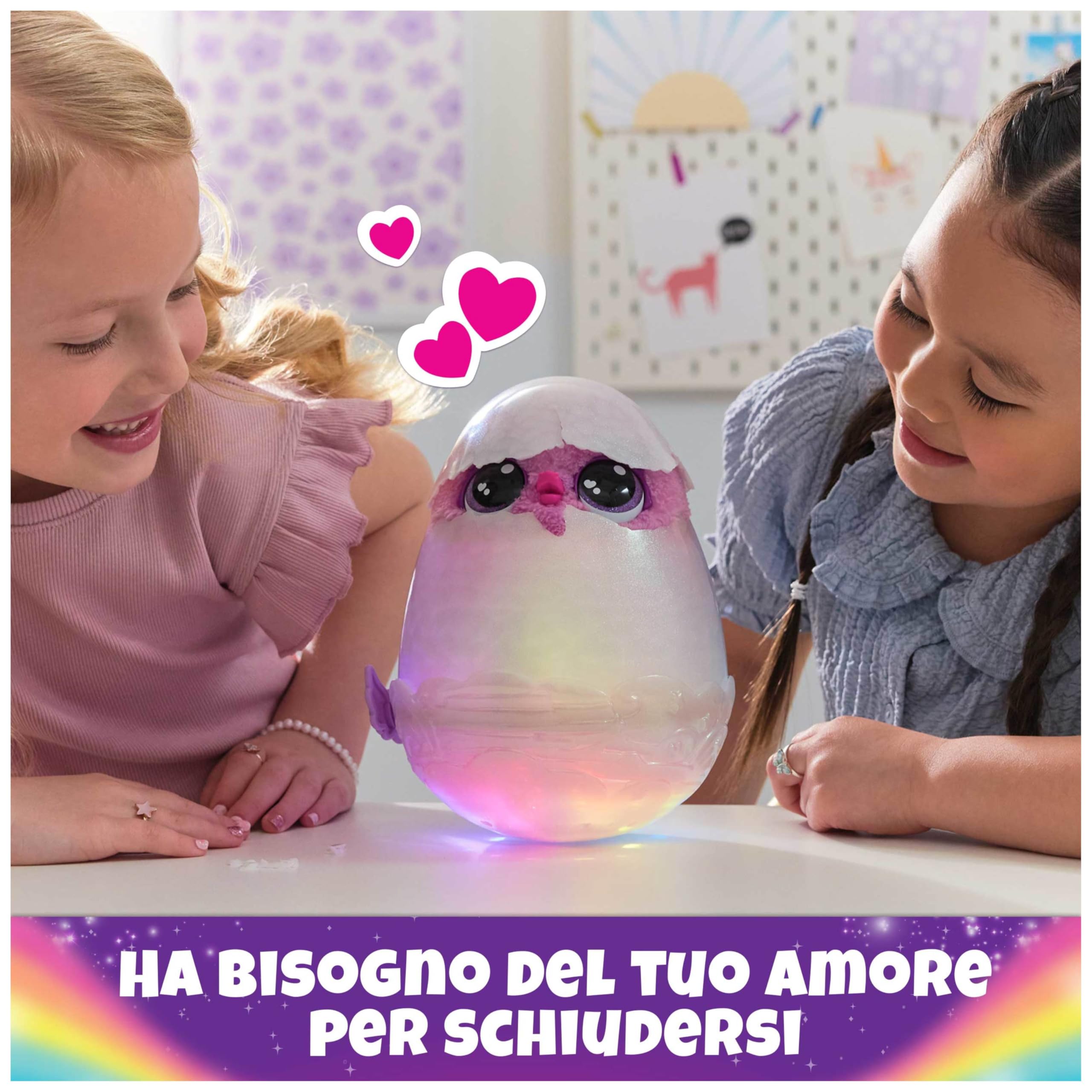 HATCHIMALS Alive, Uovo Mystery Hatch Pufficorn, Peluche Interattivo a Sorpresa con Effetti Speciali, Nebbia, Luci, 100 Reazioni e Suoni, Giocattoli per Bambini e Bambine, 5+ Anni - Modelli Variabili