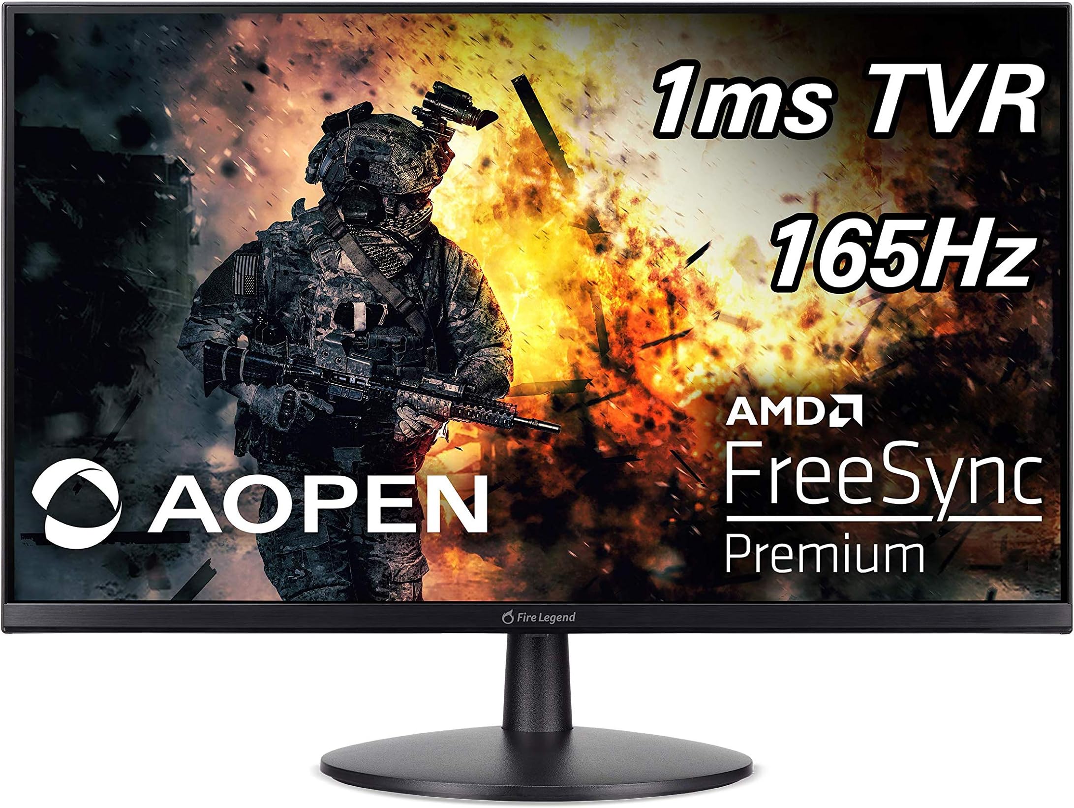 AOPEN by Acer 24MV1Y Pbmiipx 23.8" Full HD (1920 x 1080) FPS RTS Gaming Monitor | AMD FreeSync Premium | Up to 165Hz | 1ms | VESA and Tilt Compatible I 2 x HDMI Ports & 1 x Display Port, Speakers
