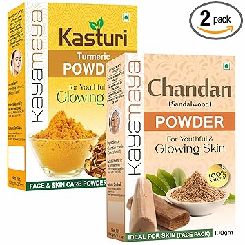 Kayamaya Kasturi Haldi + Sandalwood Face Pack Powder - Combo (200 g)