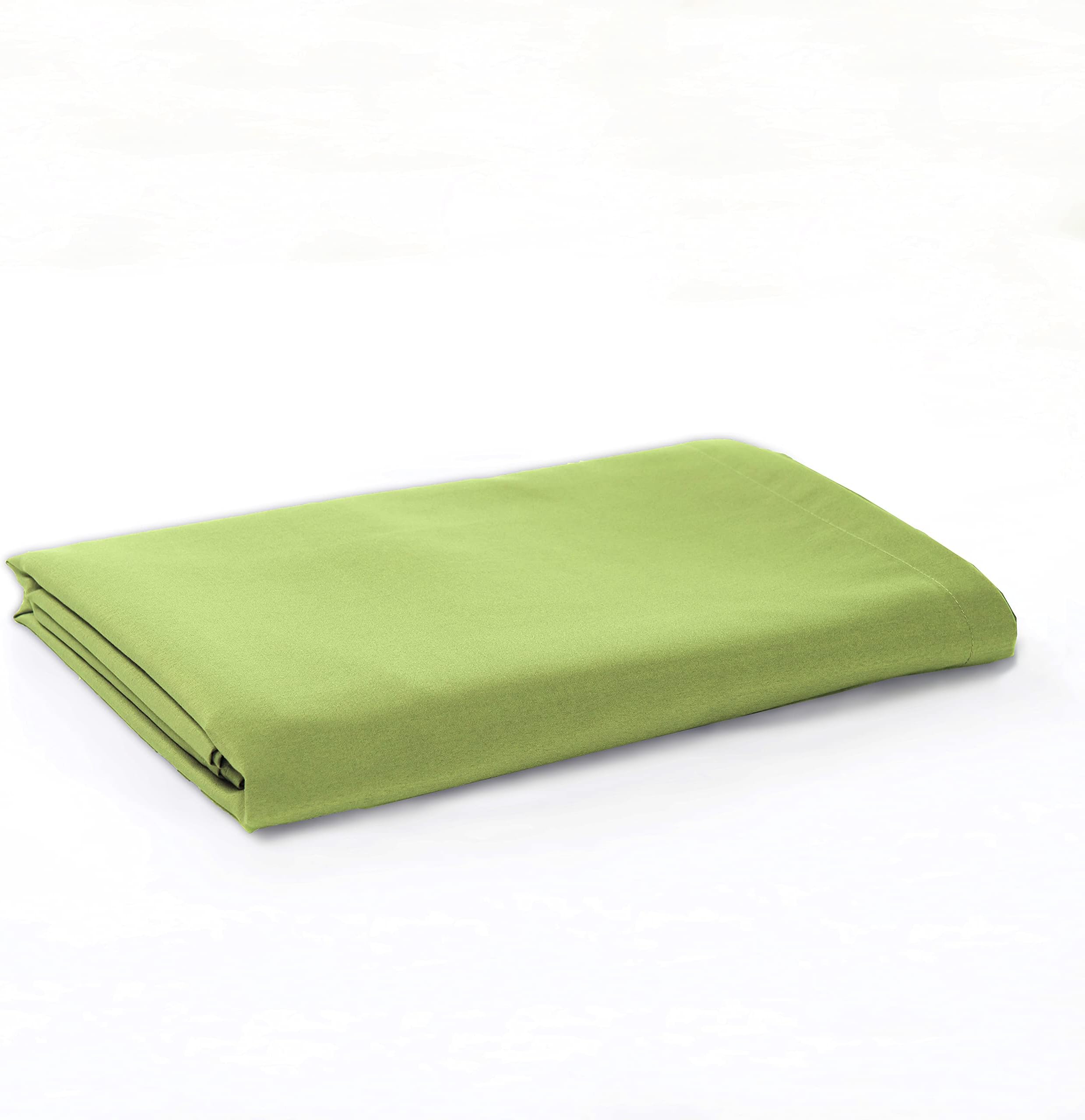 Sonia Moer Super Soft Brushed Microfibre Flat Sheet - Non Iron Breathable Hypoallergenic Top Sheet - Double/Green