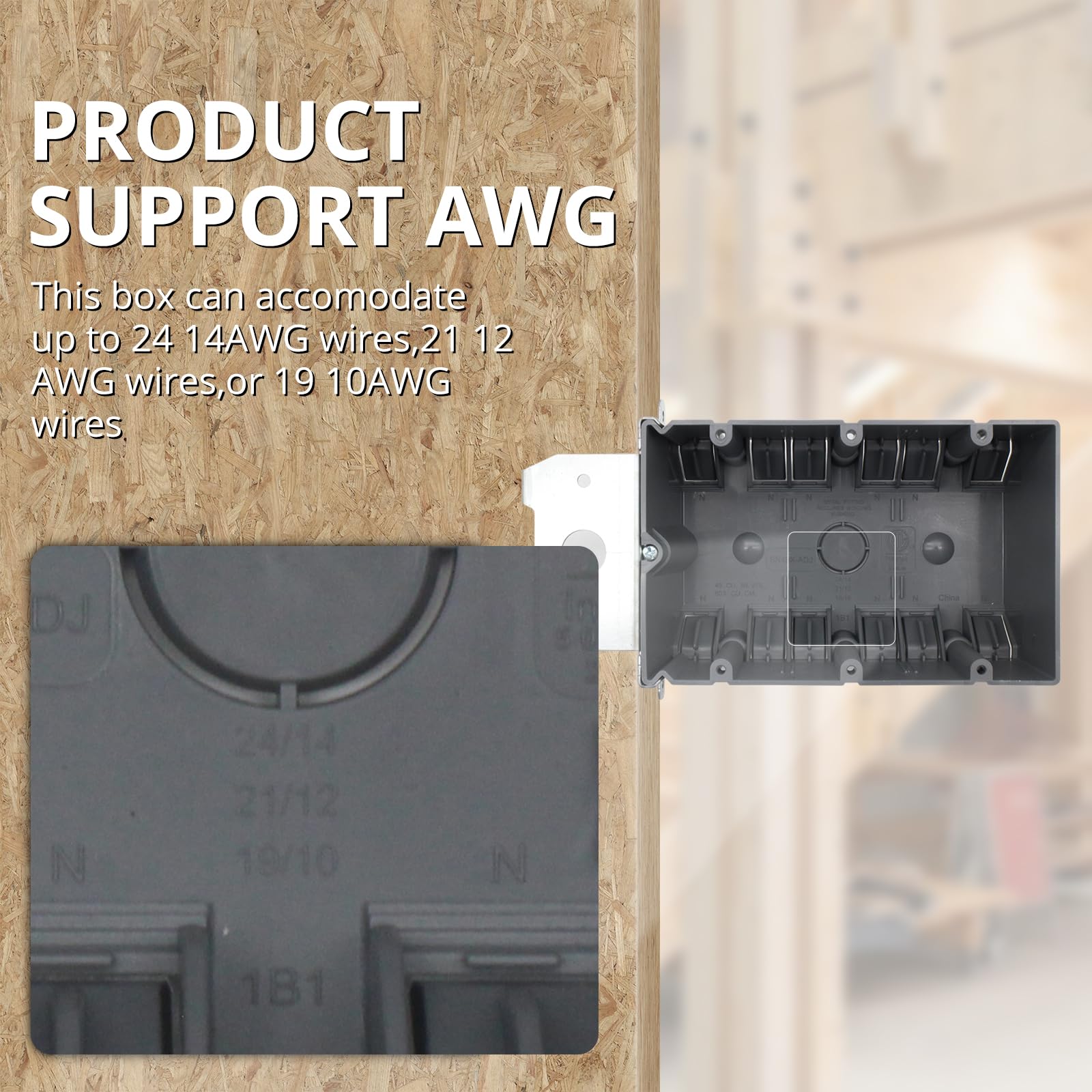 Snapklik.com : AIRTAK Three Gang Adjustable Electrical Outlet Box,49 ...