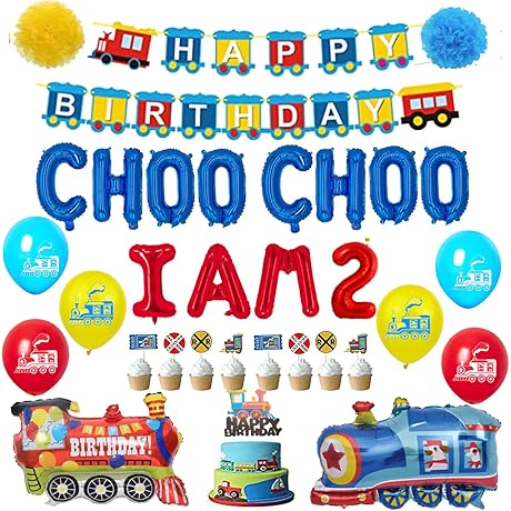 Choo Choo I'm Two Birthday Party Decorations