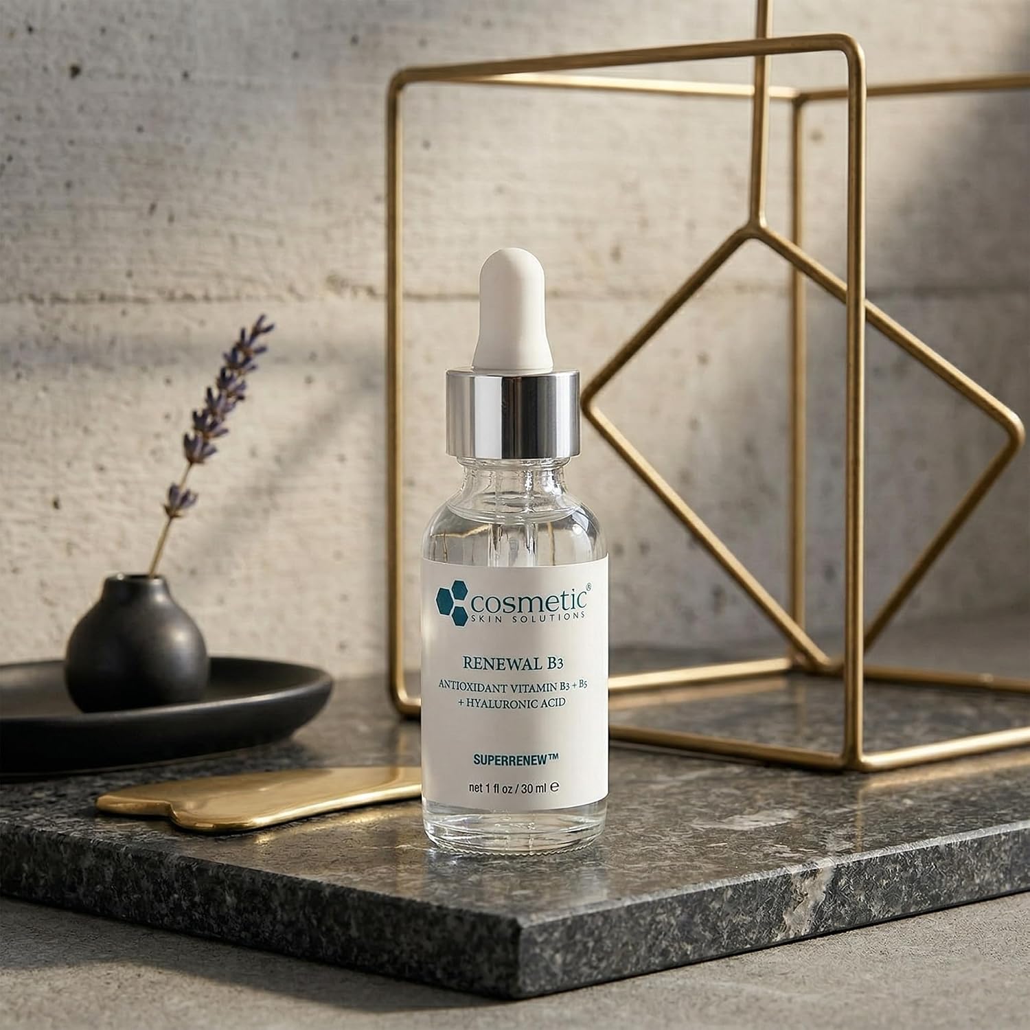 Renewal B3 Serum – 5% Niacinamide with Hyaluronic Acid & Vitamin B5 – Hydrating Face Serum for Dry & Dehydrated Skin – Improves the Look of Fine Lines, Uneven Tone & Enlarged Pores – 1 Fl Oz