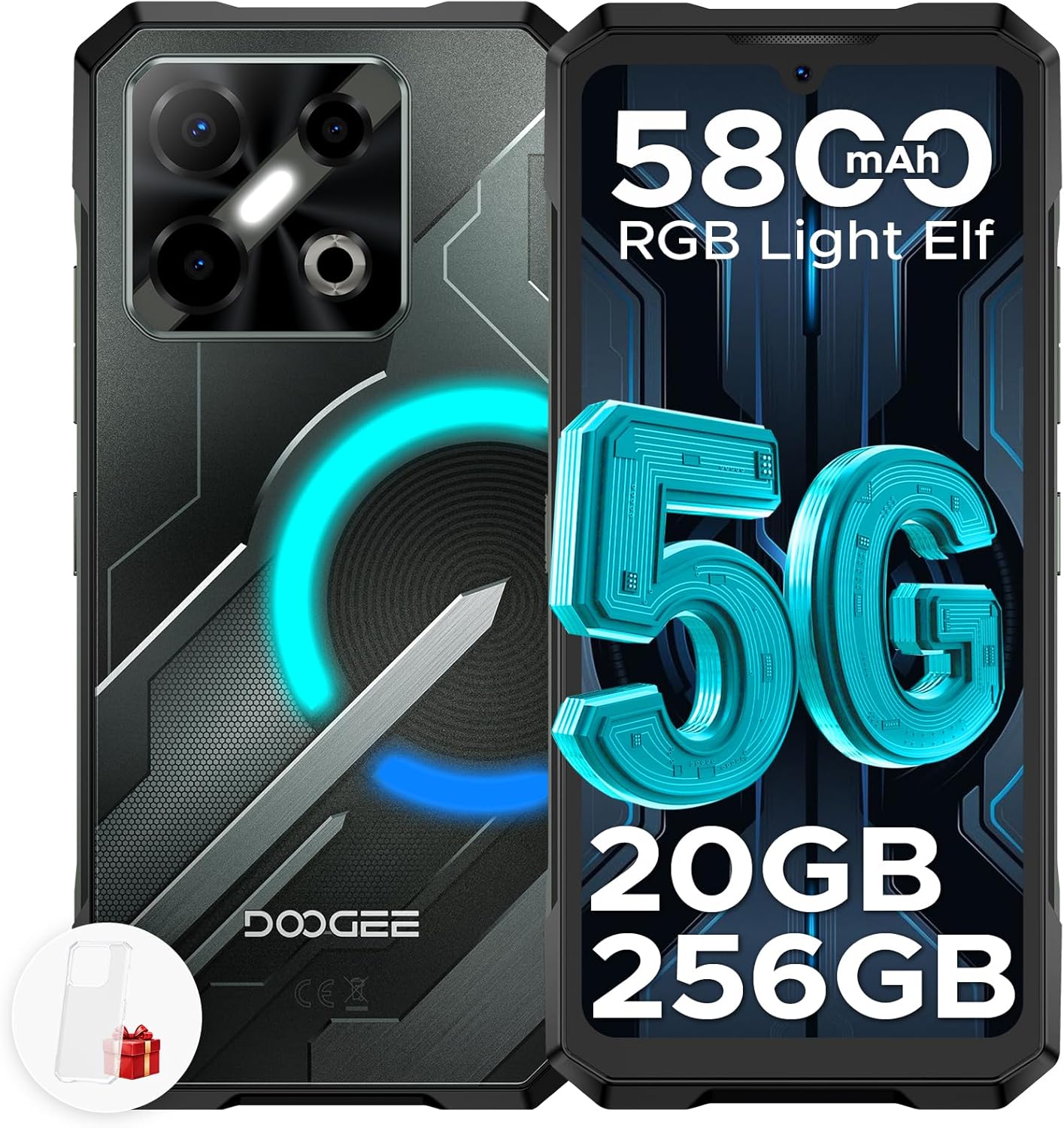 DOOGEE Blade GT Play 5G Rugged Smartphone Unlocked with RGB LED Light Effect,Rugged Phone 6.72″ FHD+ 120Hz,6nm D7025 CPU,20GB+256GB, 10.5 mm Ultra-Thin Gaming Phones,5800mAh/50MP AI Camera/NFC DOOGEE Blade GT Play 5G Rugged Smartphone Unlocked with RGB LED Light Effect,Rugged Phone 6.72″ FHD+ 120Hz,6nm D7025 CPU,20GB+256GB, 10.5 mm Ultra-Thin Gaming Phones,5800mAh/50MP AI Camera/NFC