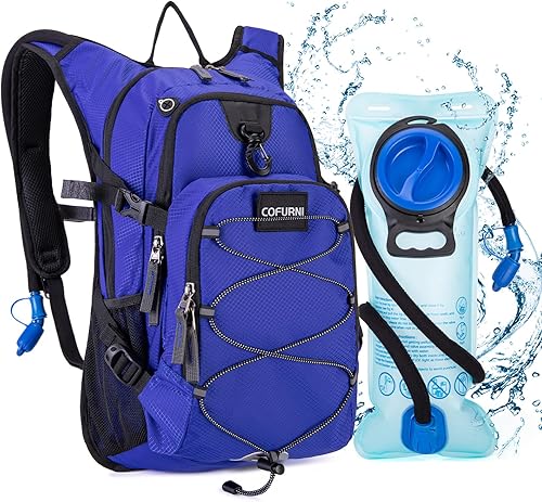 Mochila de hidratación de 20 litros con bolsa de agua de 2 litros, mochila de senderismo de gran almacenamiento para hombres y mujeres, mochila de