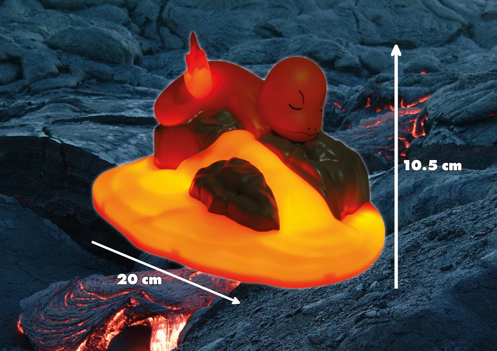 Teknofun – Offizielle Pokemon-Lizenz – POKEMON Lichtszene GLUMANDA Lichtfigur – USB-C – für Kinder zum Sammeln – 811402